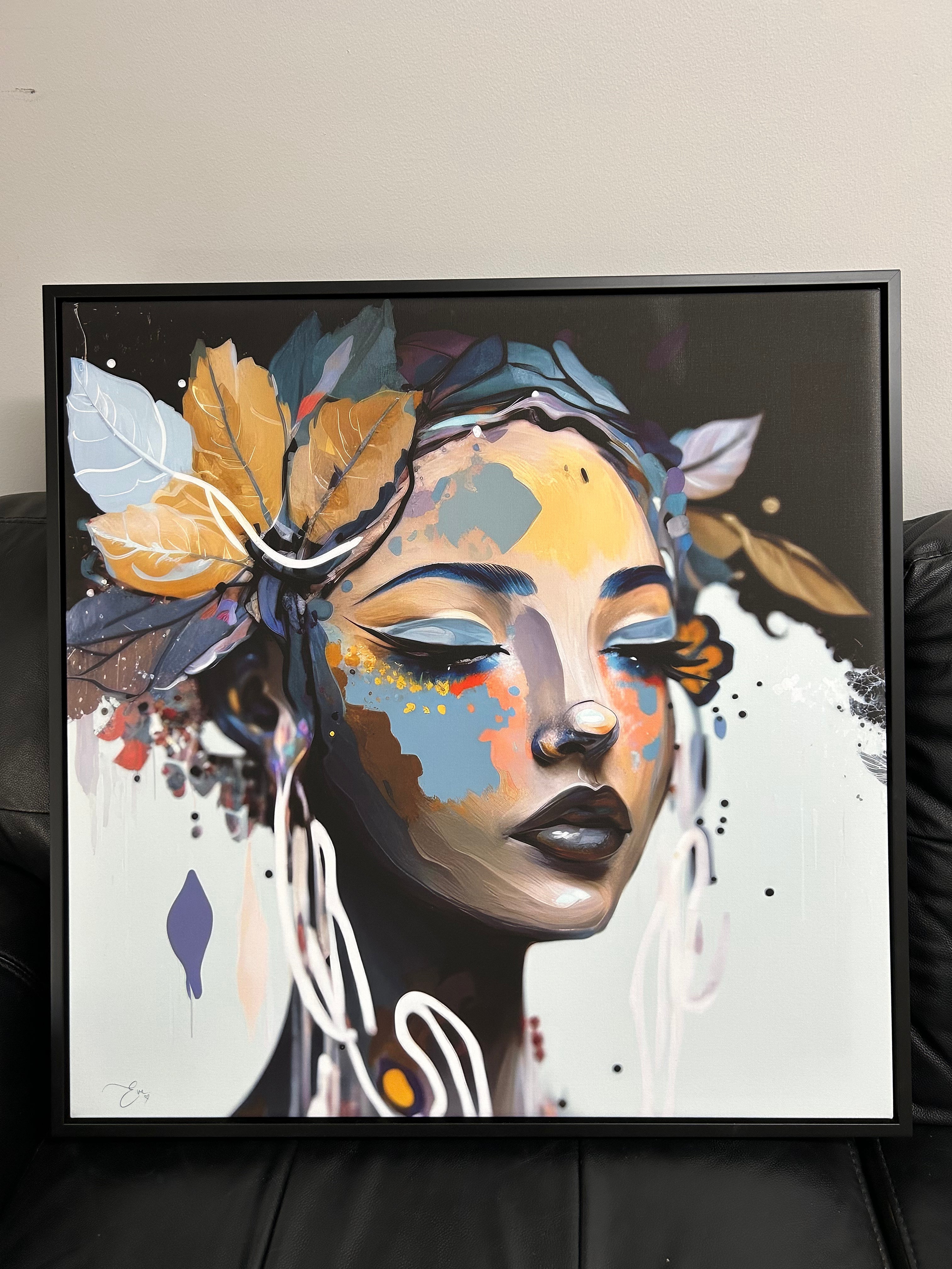 Jadore, By Bella Eve-70x70cm Black Framed Canvas