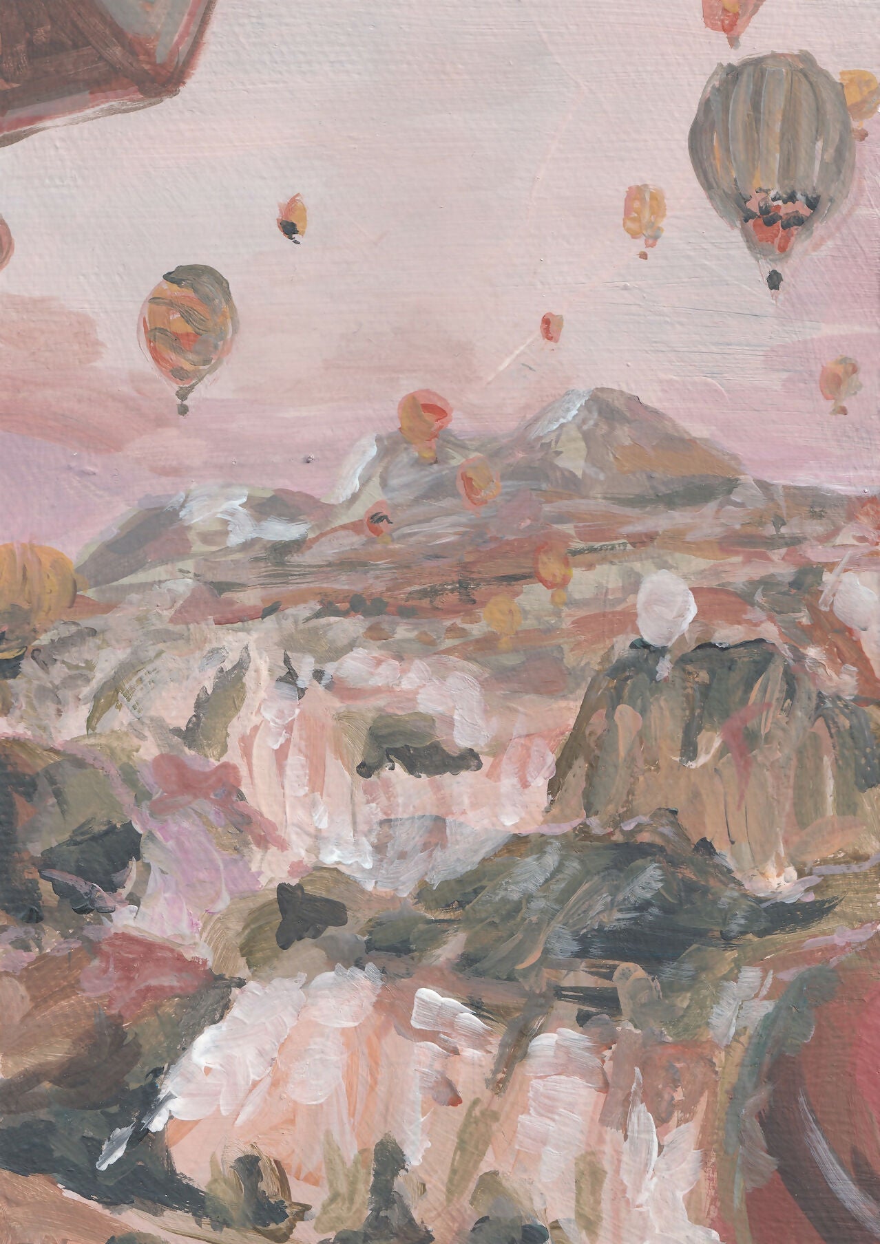 Cappadocia, Original Hand-Painted Canvas By Alice Kwan