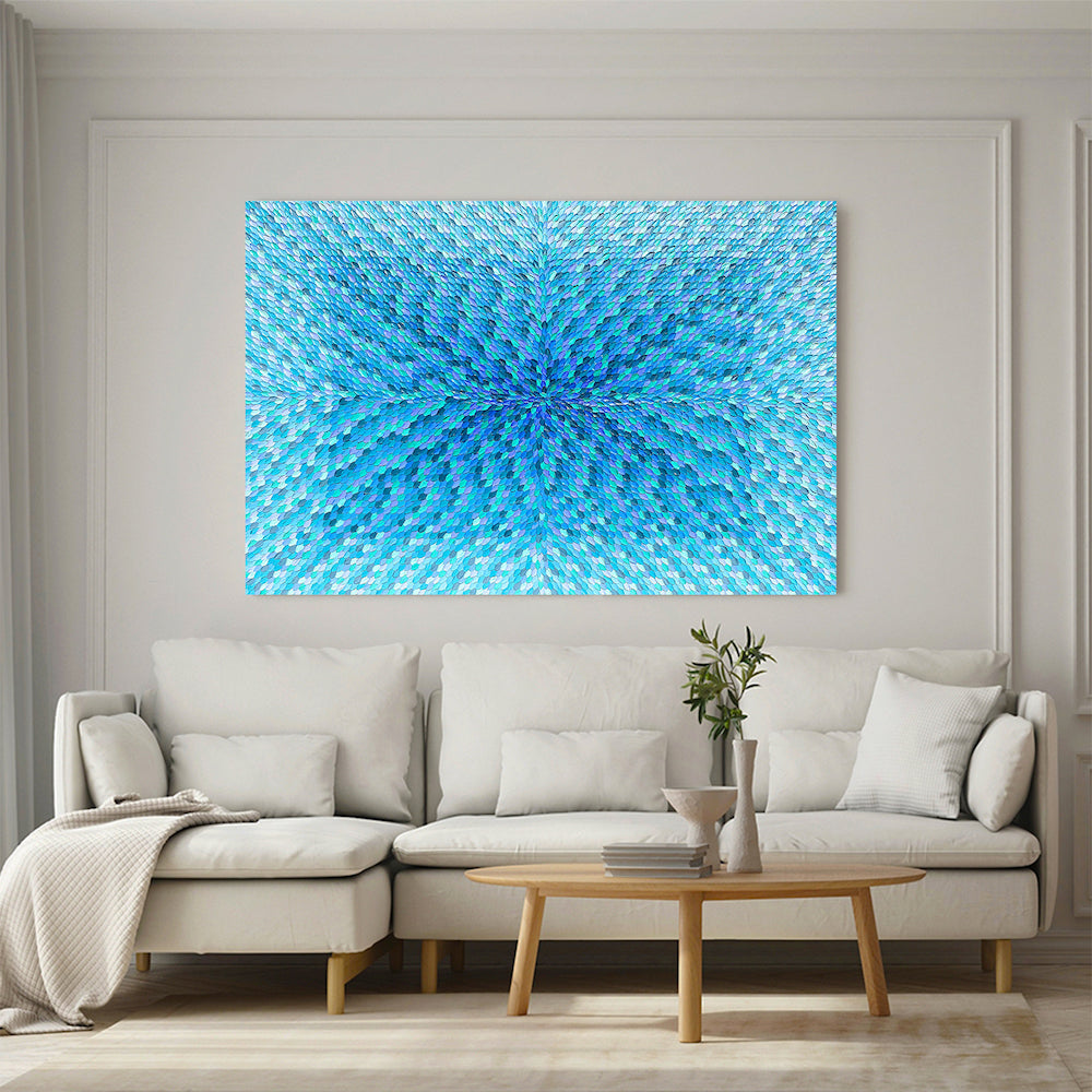 Blue Lagoon, Original Hand-Painted Canvas By Guzaliya Xavier