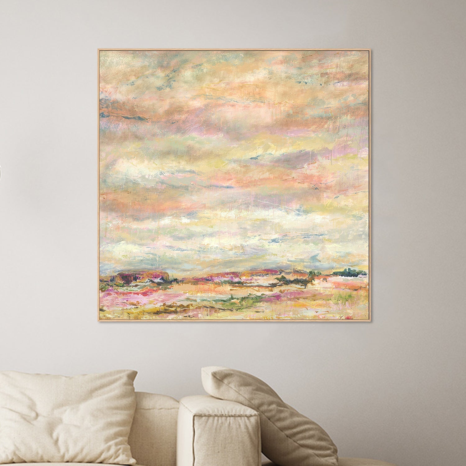 A big country under a big sky, Acrylic on canvas, 90 x 90 cm, by Karen Cavania