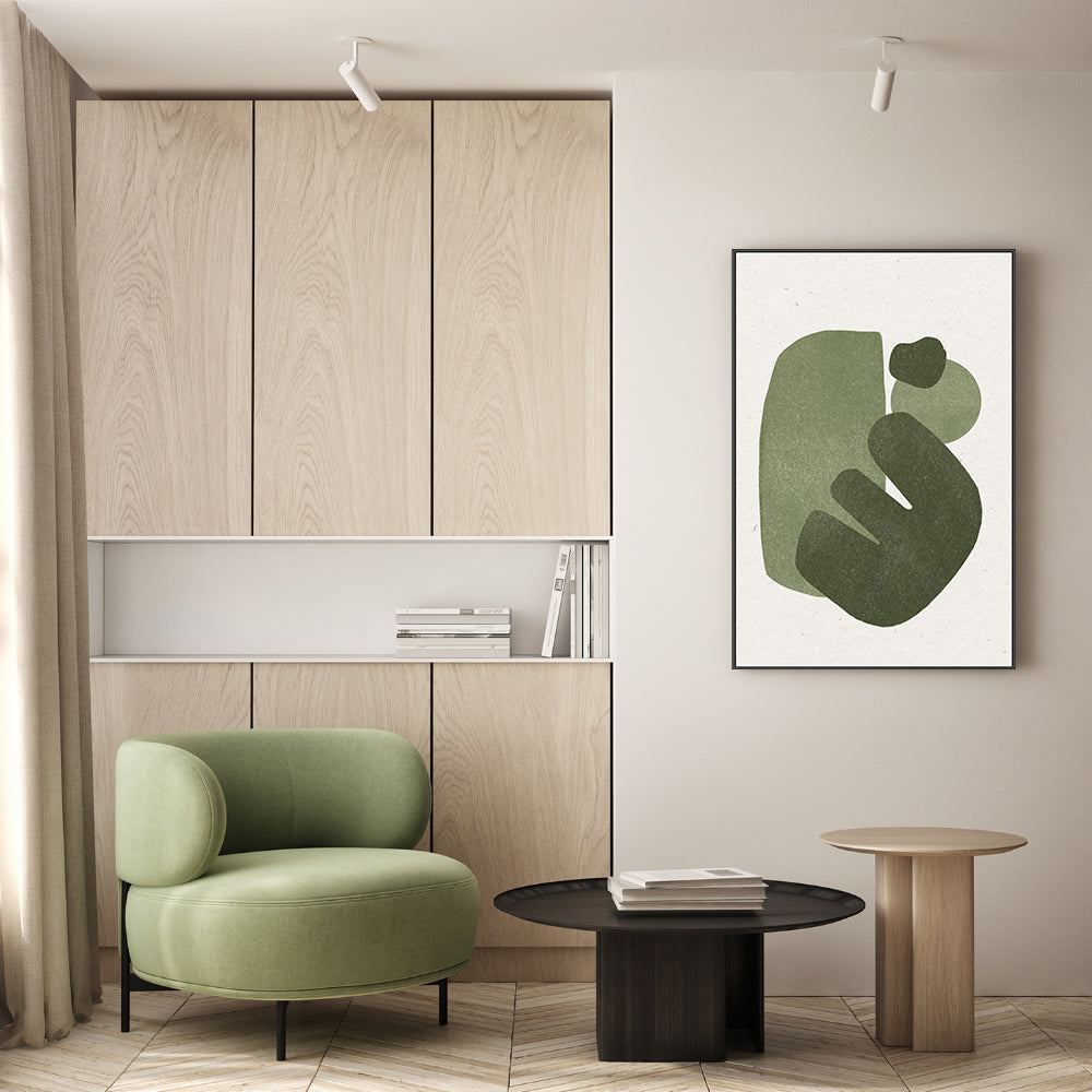 Modern Green Shapes , By THE MIUUS STUDIO