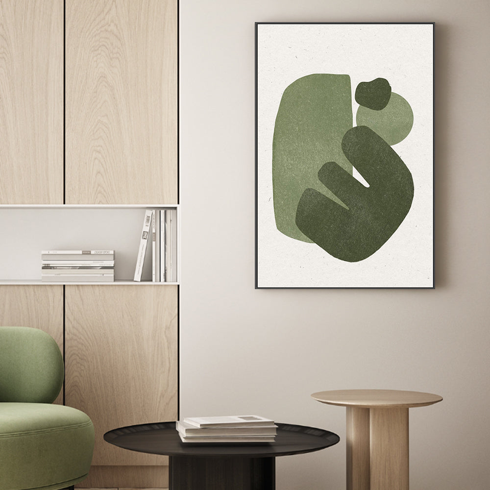 Modern Green Shapes , By THE MIUUS STUDIO