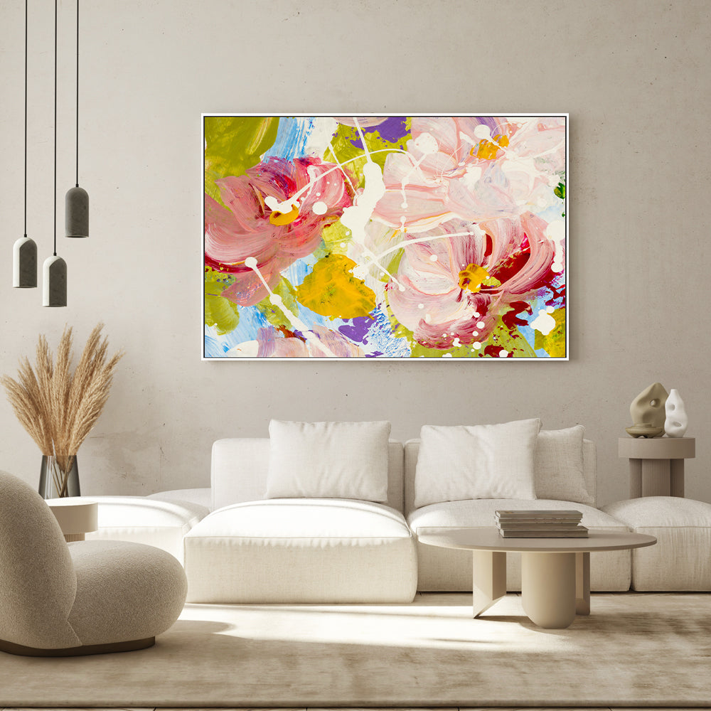 Abstract Flower Garden, Style B , Hand-Painted Canvas