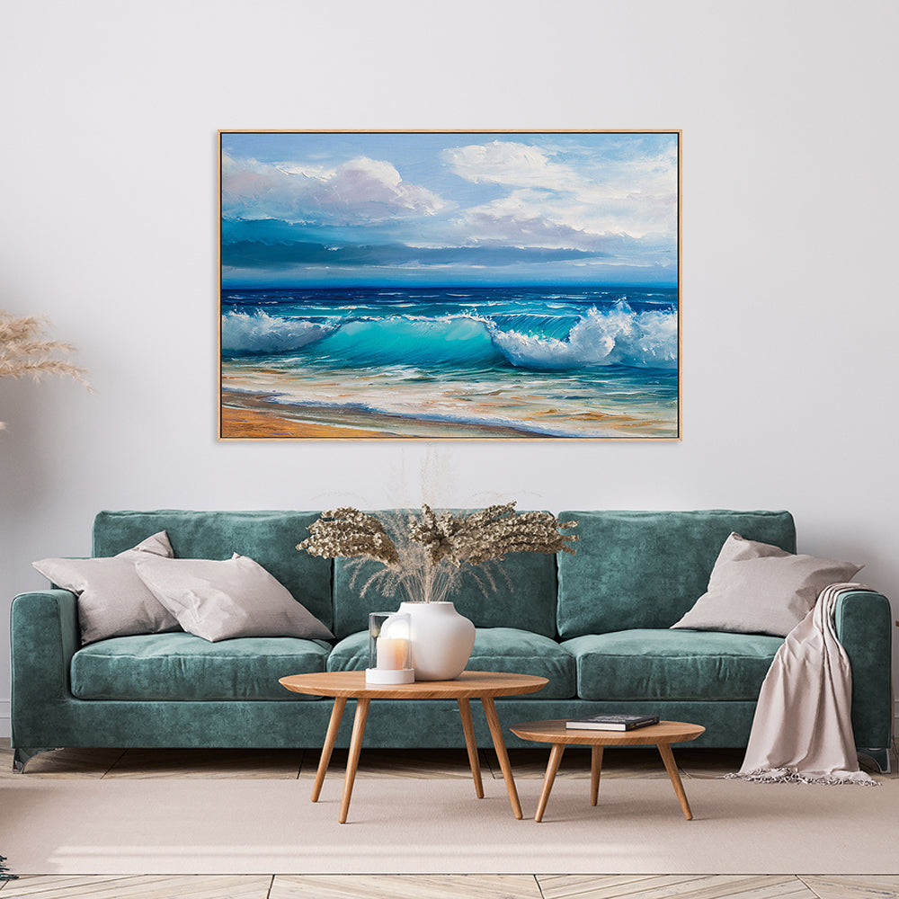 Crashing Waves  , Hand-painted Canvas