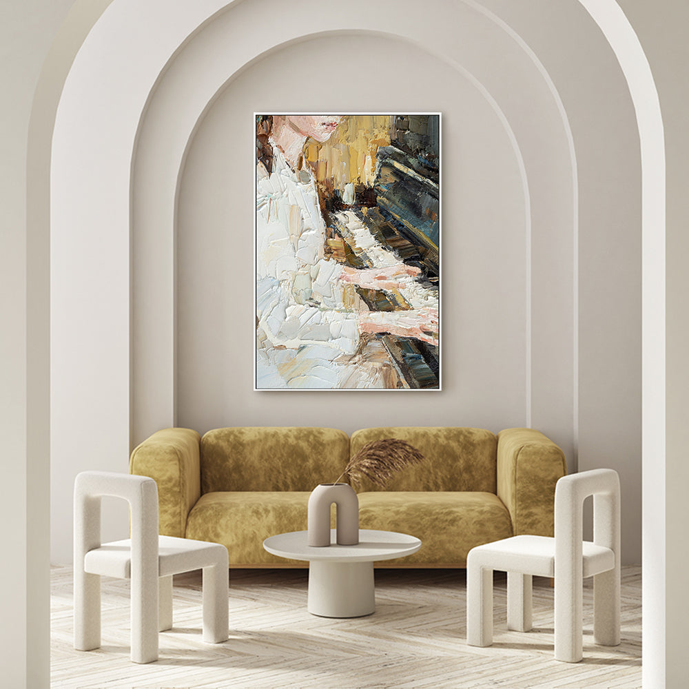 Pianoforte , Hand-Painted Canvas