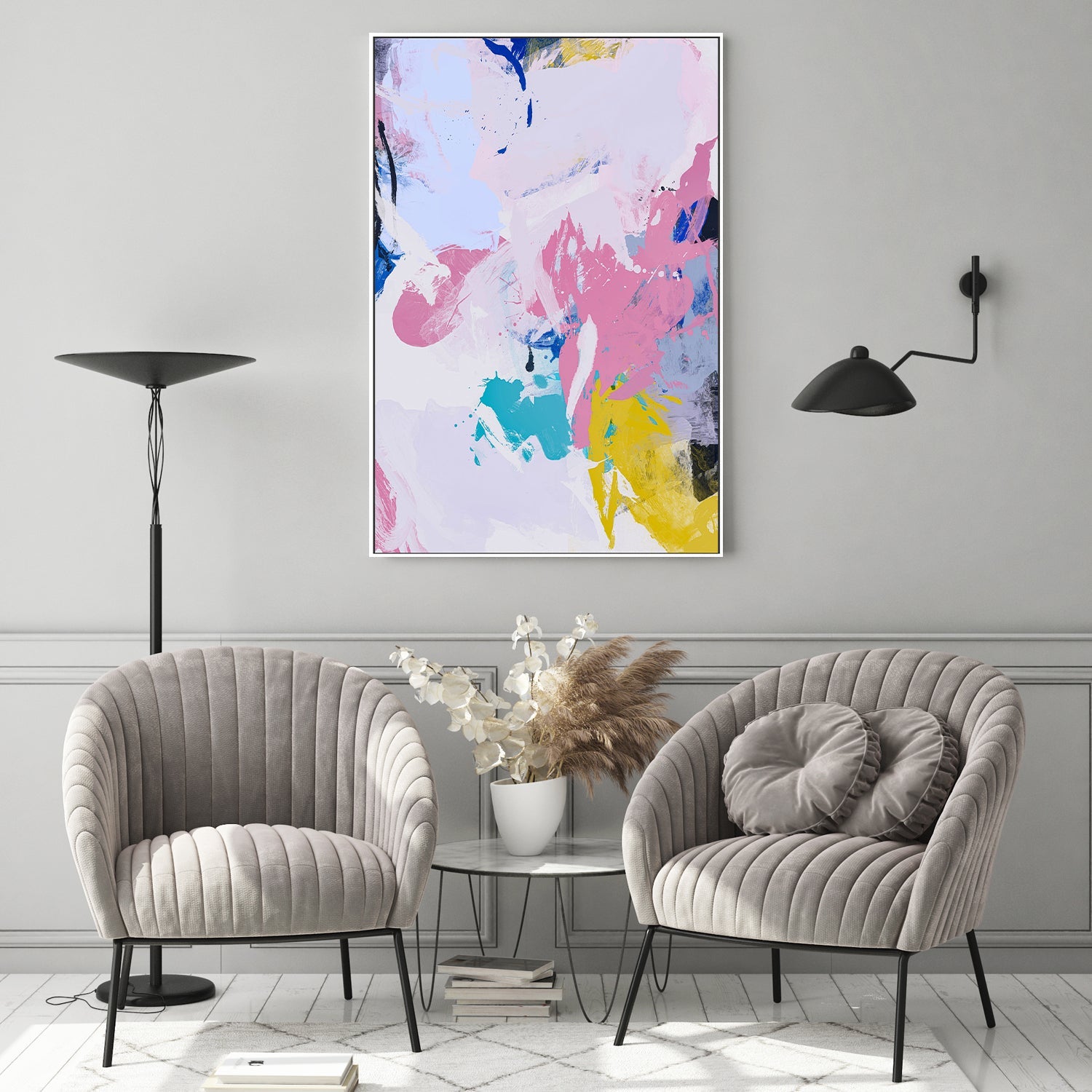 Pink Tenderness , Hand-Painted Canvas