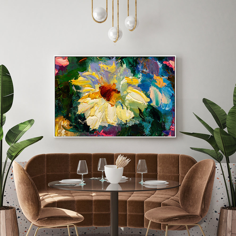 Yellow Flower , Hand-painted Canvas