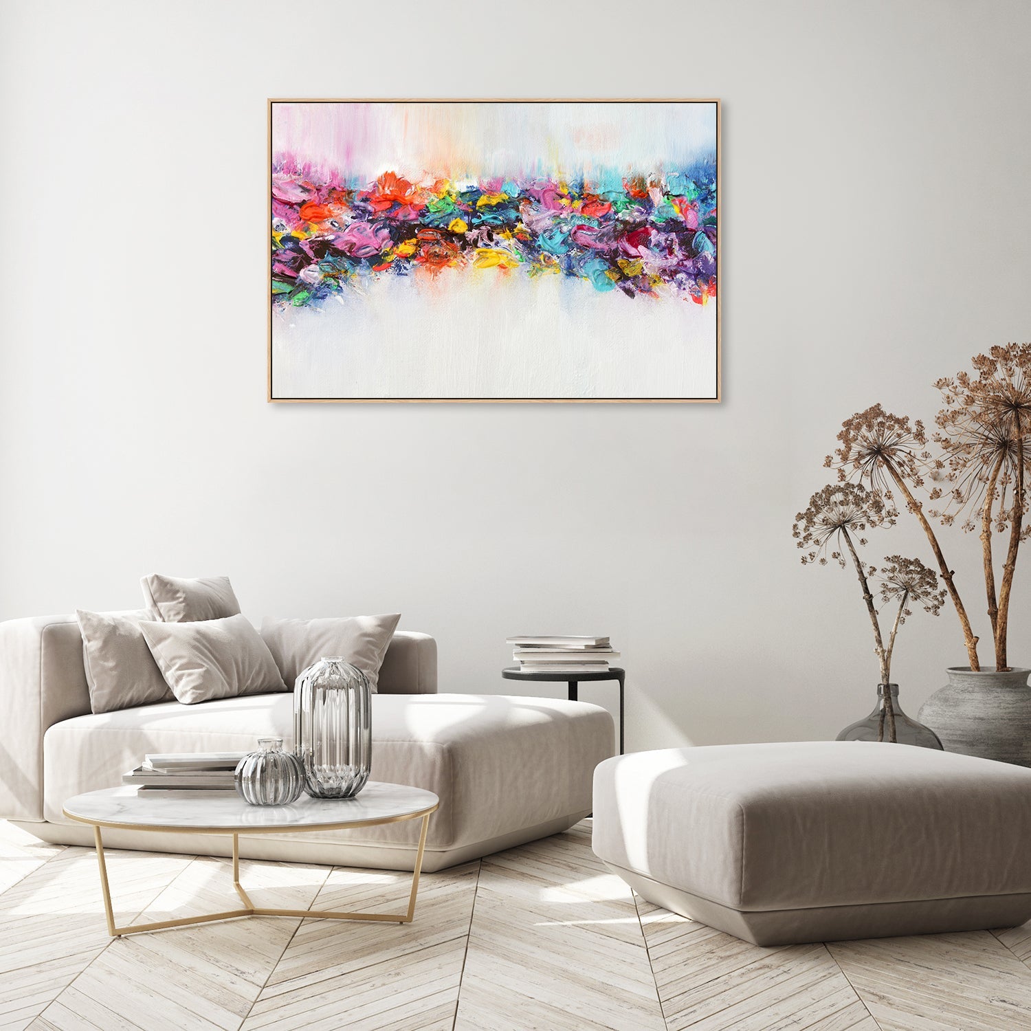 Rainbow Symphony , Hand-painted Canvas