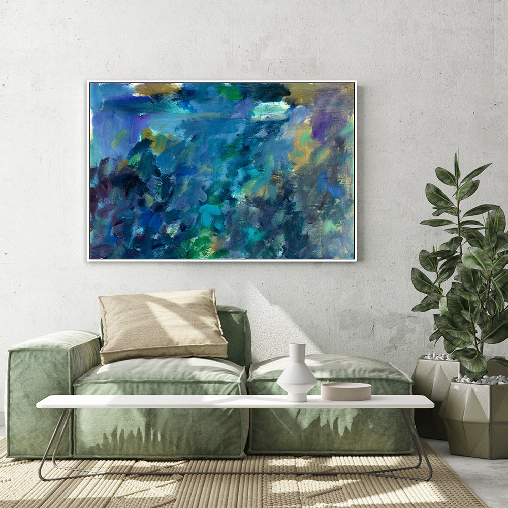 A Storm of Blue, Style A, Hand-Painted Canvas