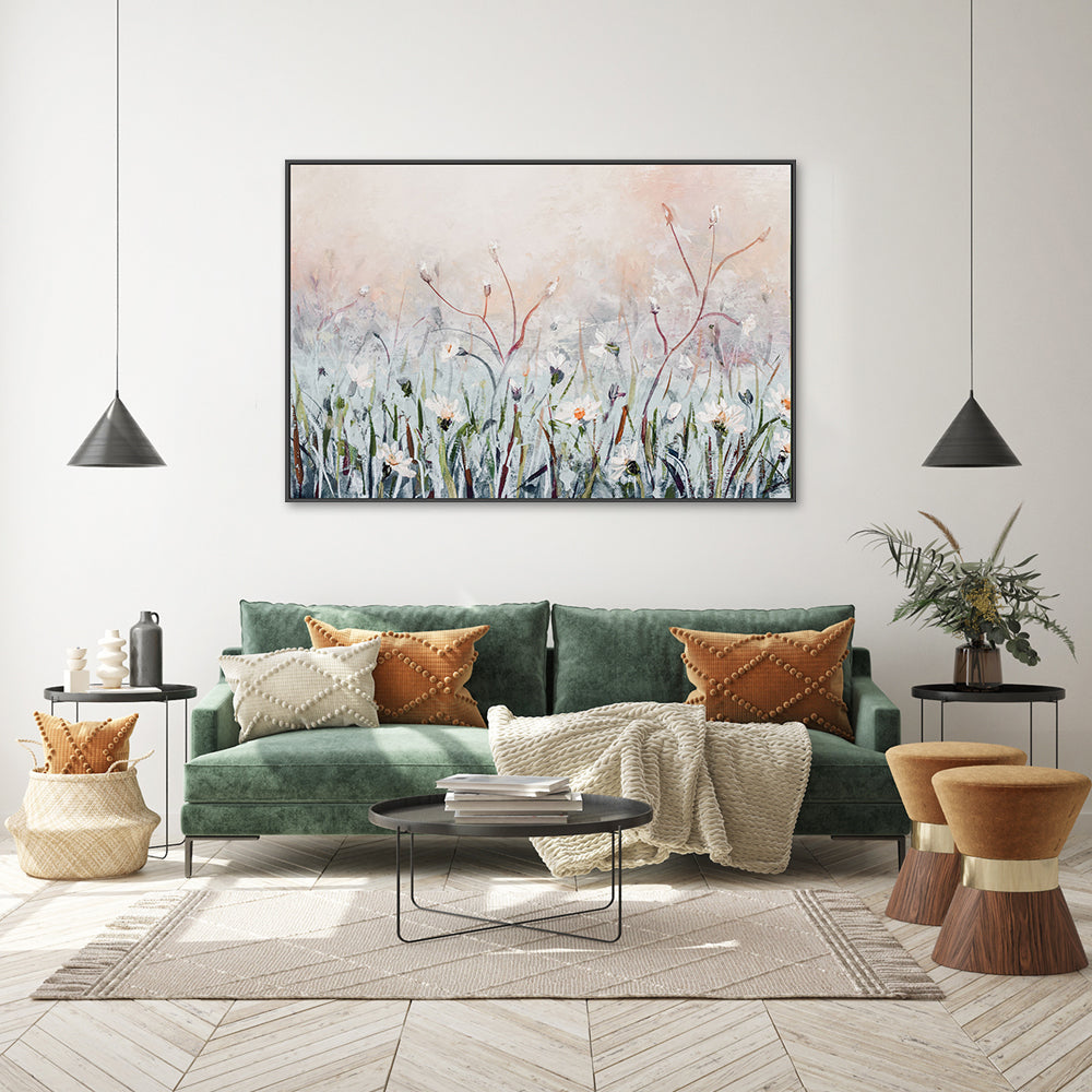 A Field of Daisies, Style B, Hand-Painted Canvas