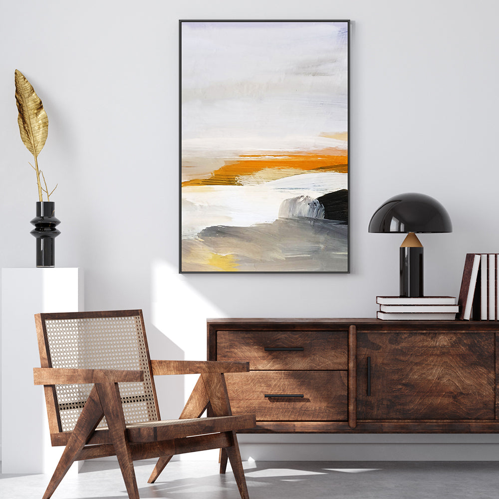 Warm Horizon, Style B , Hand-painted Canvas