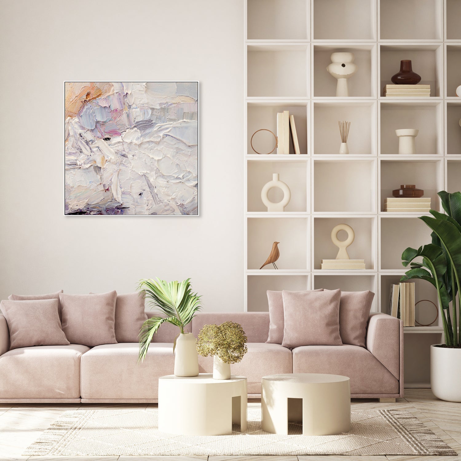 Soft and Light , Hand-painted Canvas