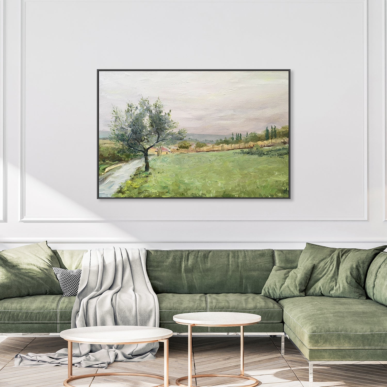 English Countryside, Style B , Hand-Painted Canvas