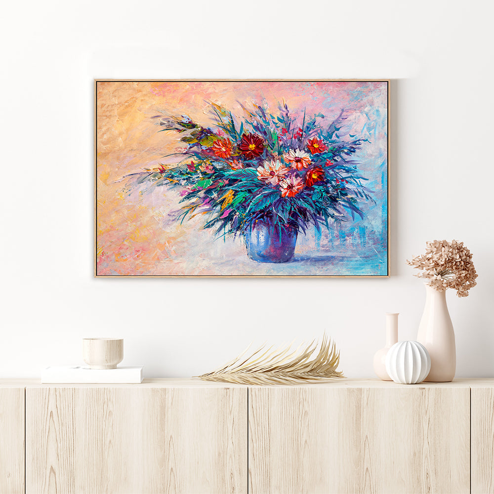 A Bright Arrangement, Hand-Painted Canvas