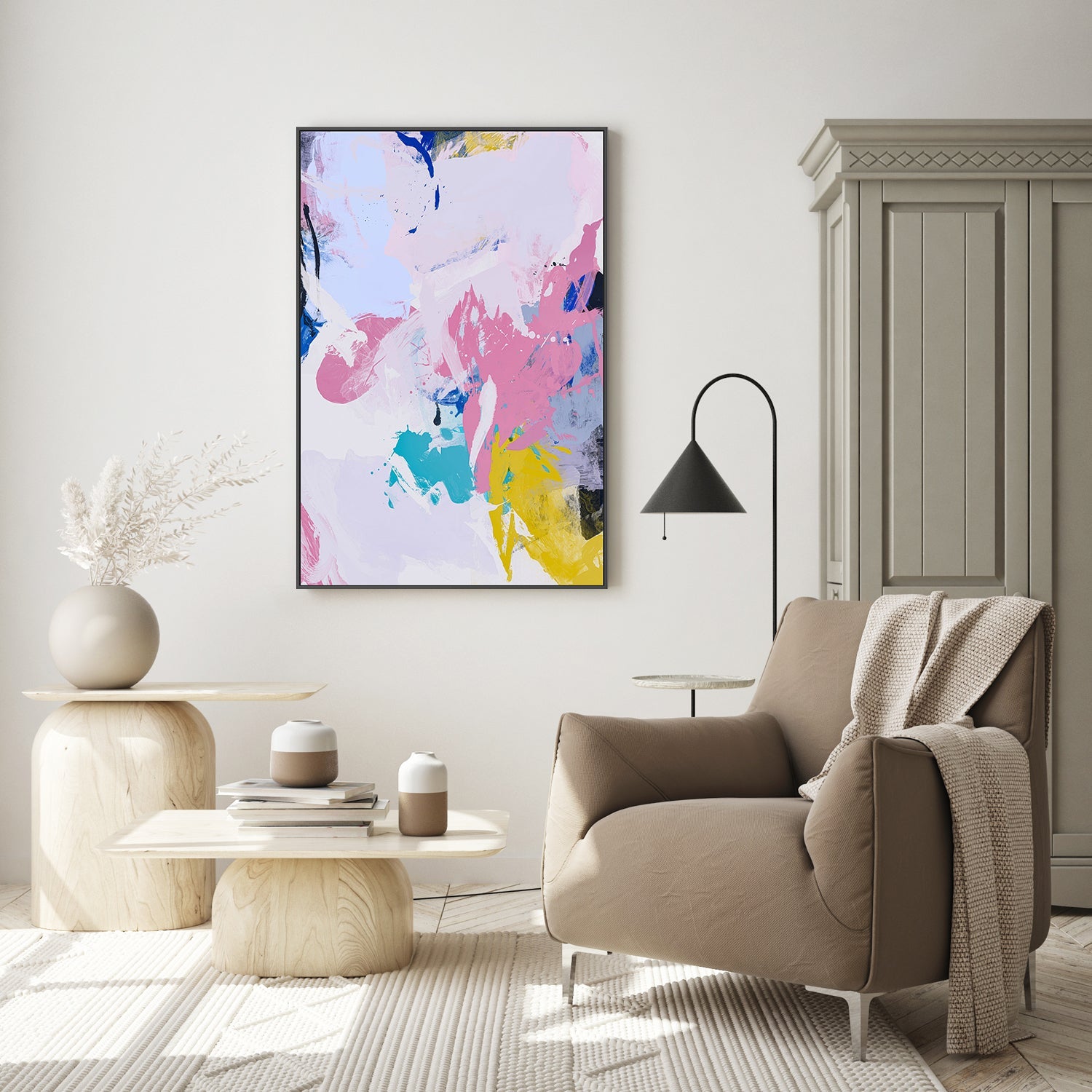 Pink Tenderness , Hand-Painted Canvas