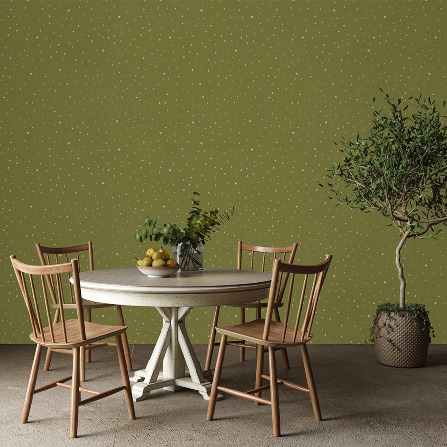 Little Mess Dots Green, Wallpaper