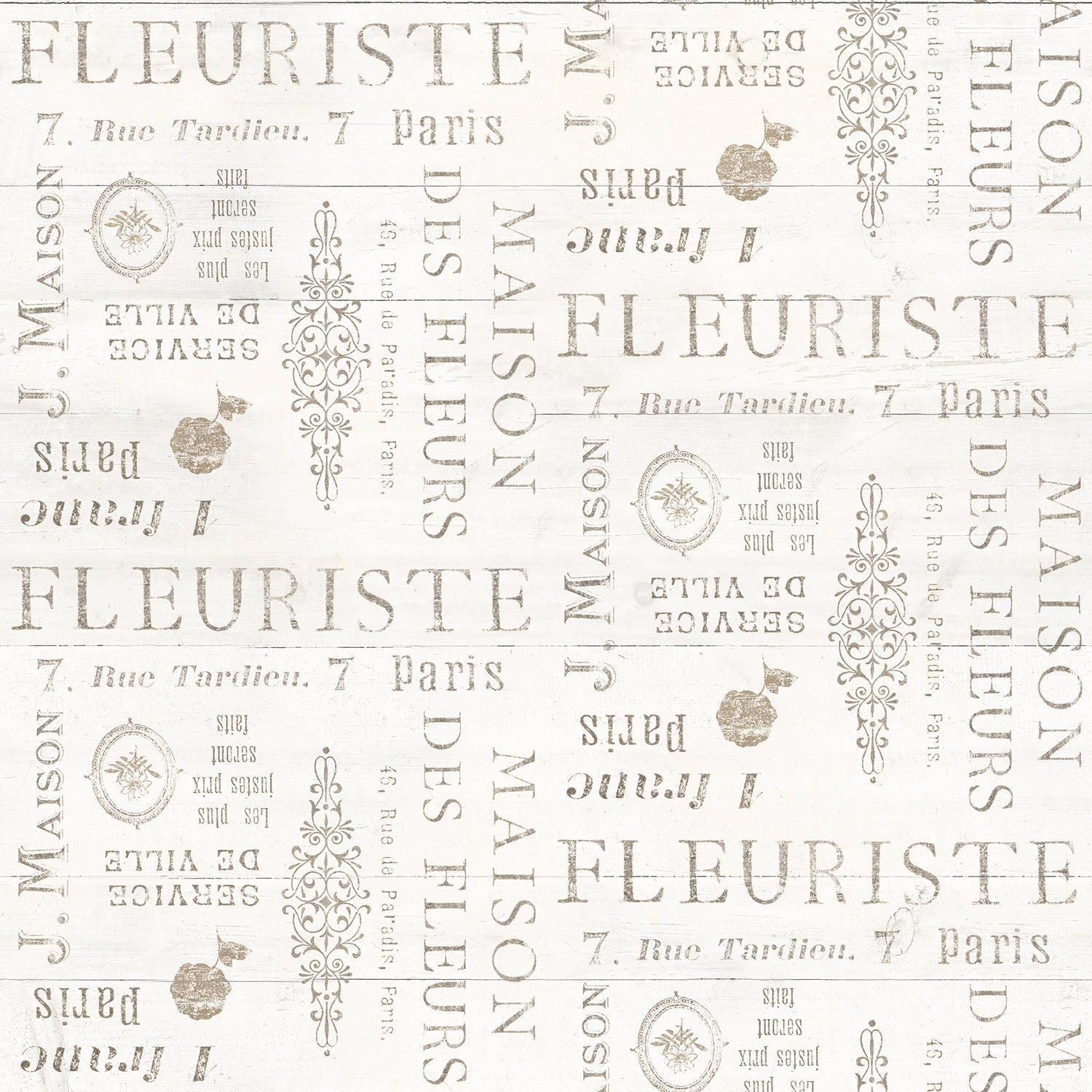 Maison des Fleurs Pattern Style B, Wallpaper