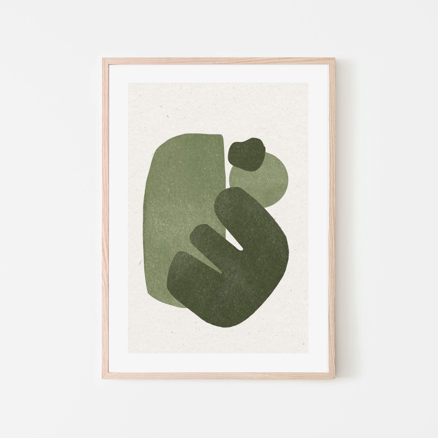 Modern Green Shapes , By THE MIUUS STUDIO