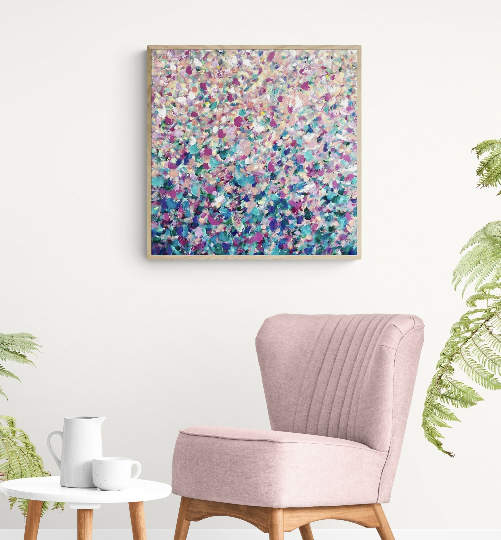 Forever Flowers, Original Hand-Painted Canvas By Katherine Spiller