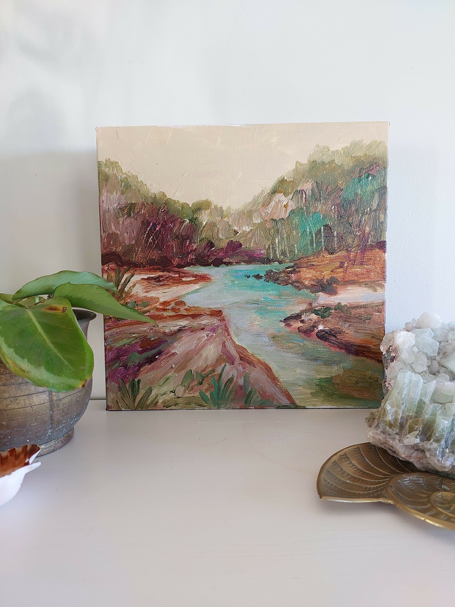 Quiet Spaces #1, Original Hand-Painted Canvas By Amanda Skye