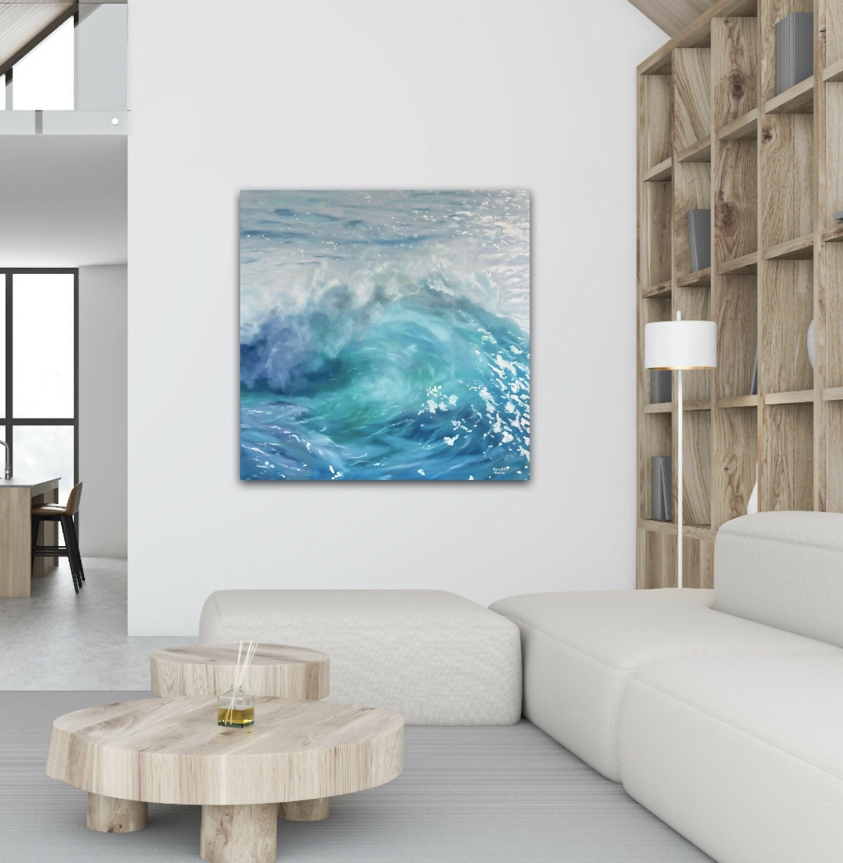 Shimmering Surf, Original Hand-Painted Canvas By Meredith Howse