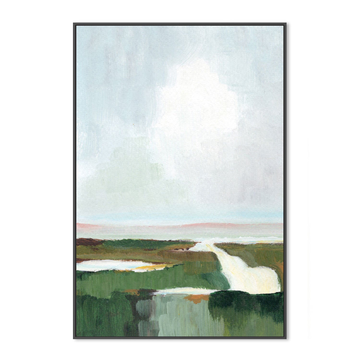 Tranquil Verdure, Hand-Painted Canvas