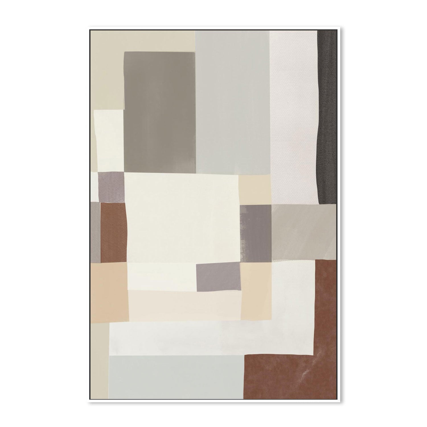 Neutral Geometric Abstract, By Little Dean