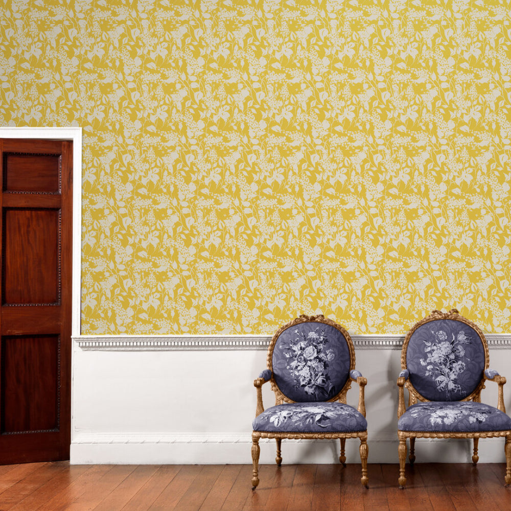 Yellow and White Blooms-wallpaper-eco-friendly-easy-removal-GIOIA-WALL-ART