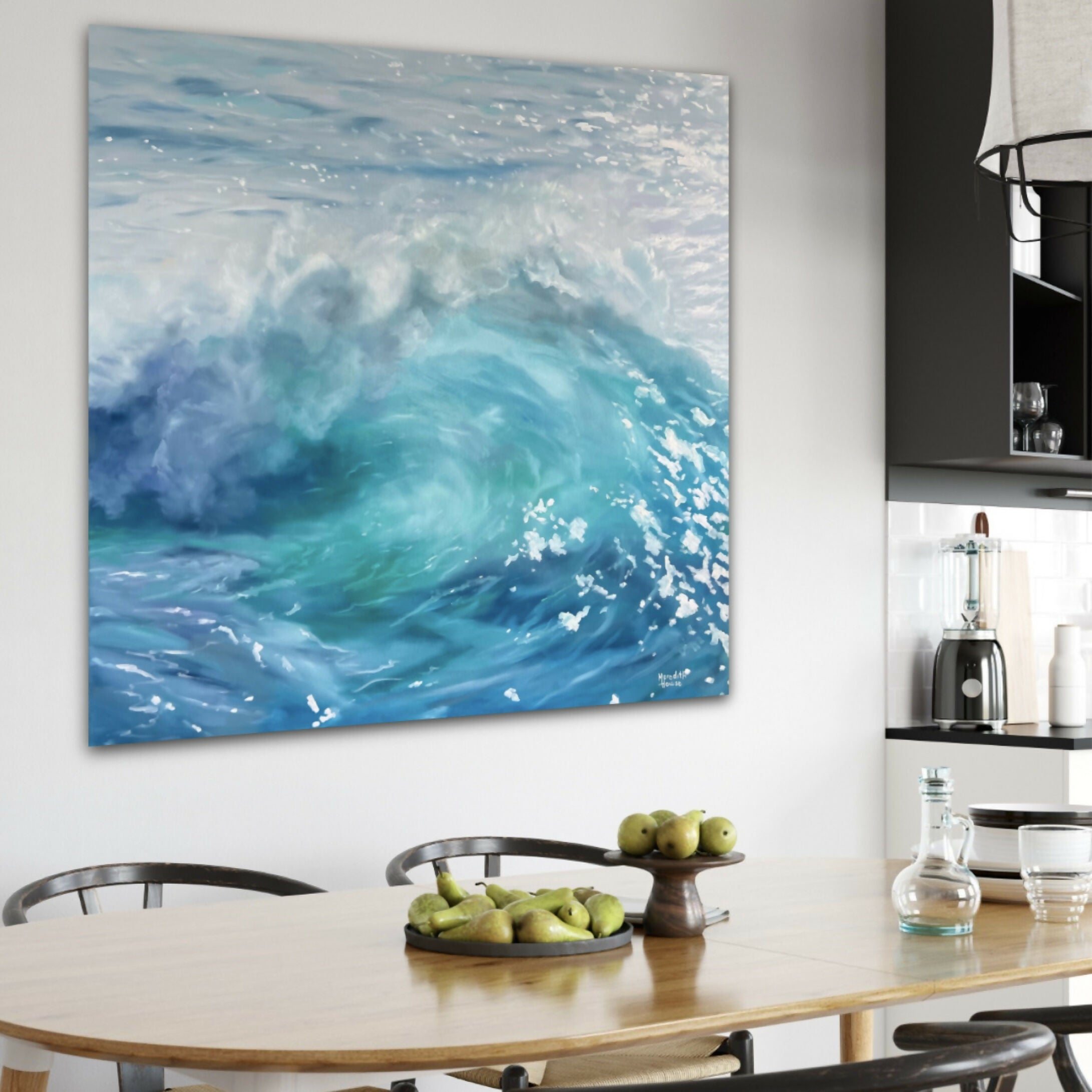 Shimmering Surf, Original Hand-Painted Canvas By Meredith Howse