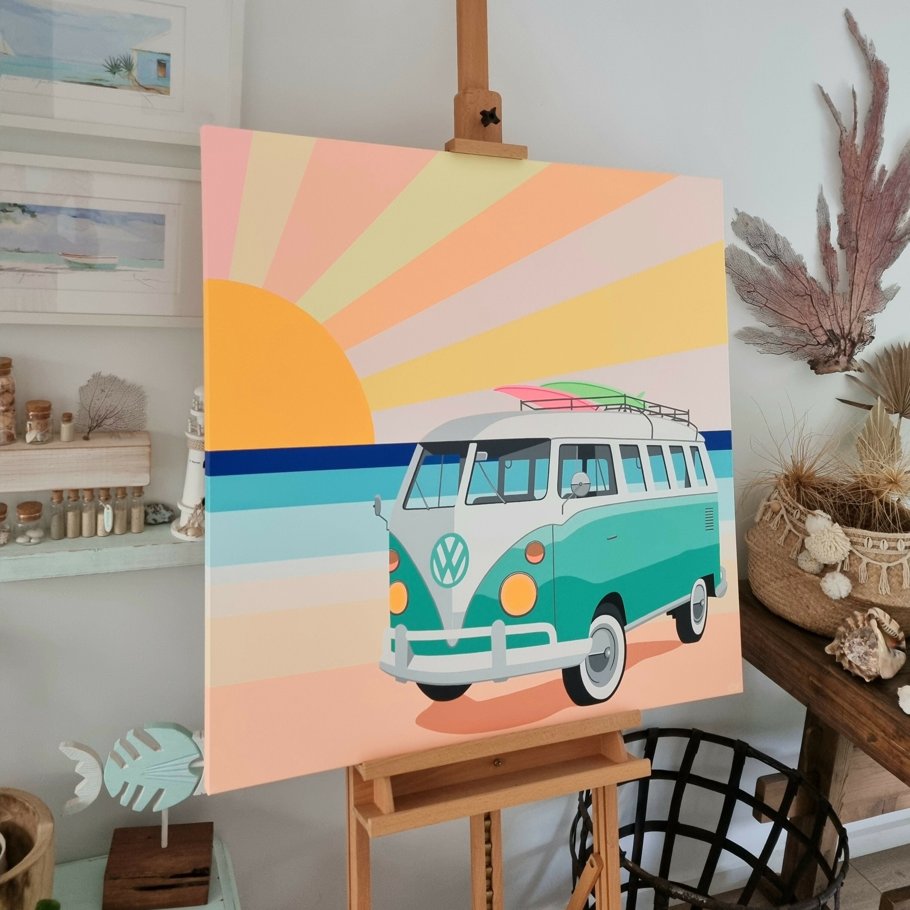 Summer Cruisin' #3,  Original Hand-Painted Canvas By Michelle Jirsensky