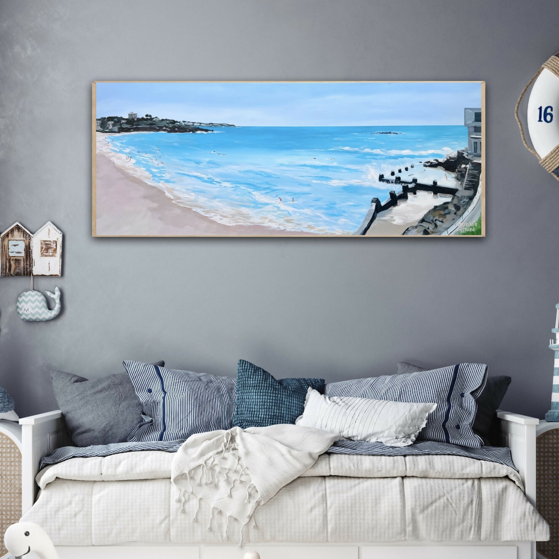 Coogee Beach, Original Hand-Painted Canvas By Meredith Howse