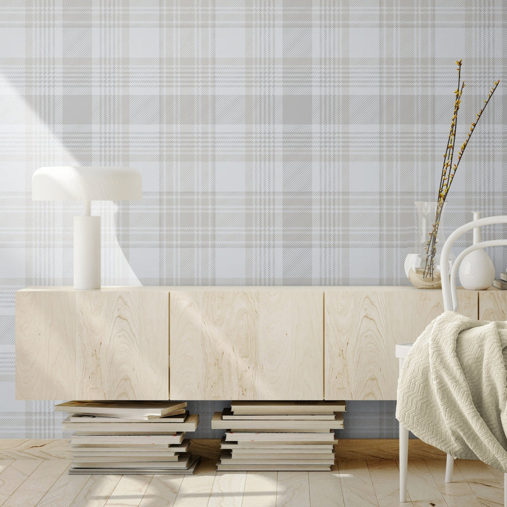 Soft Tone Plaid Wallpaper