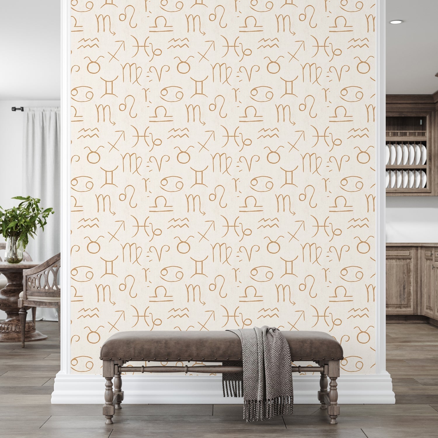 Spooky Chic Pattern, Style C, Wallpaper