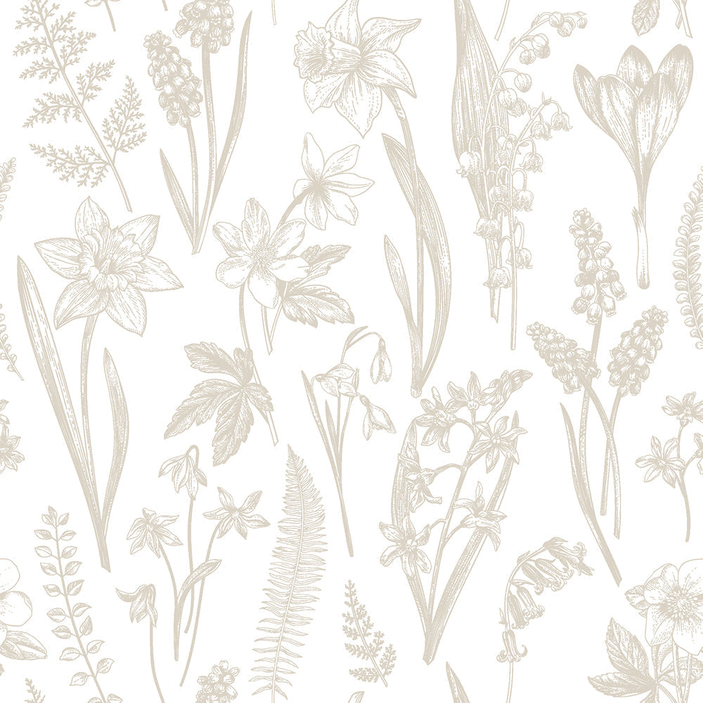 Spring Flowers, Style B, Wallpaper