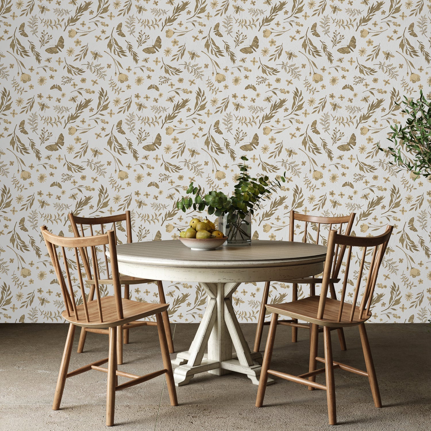 Springtime Pattern Warm, Style B, Wallpaper