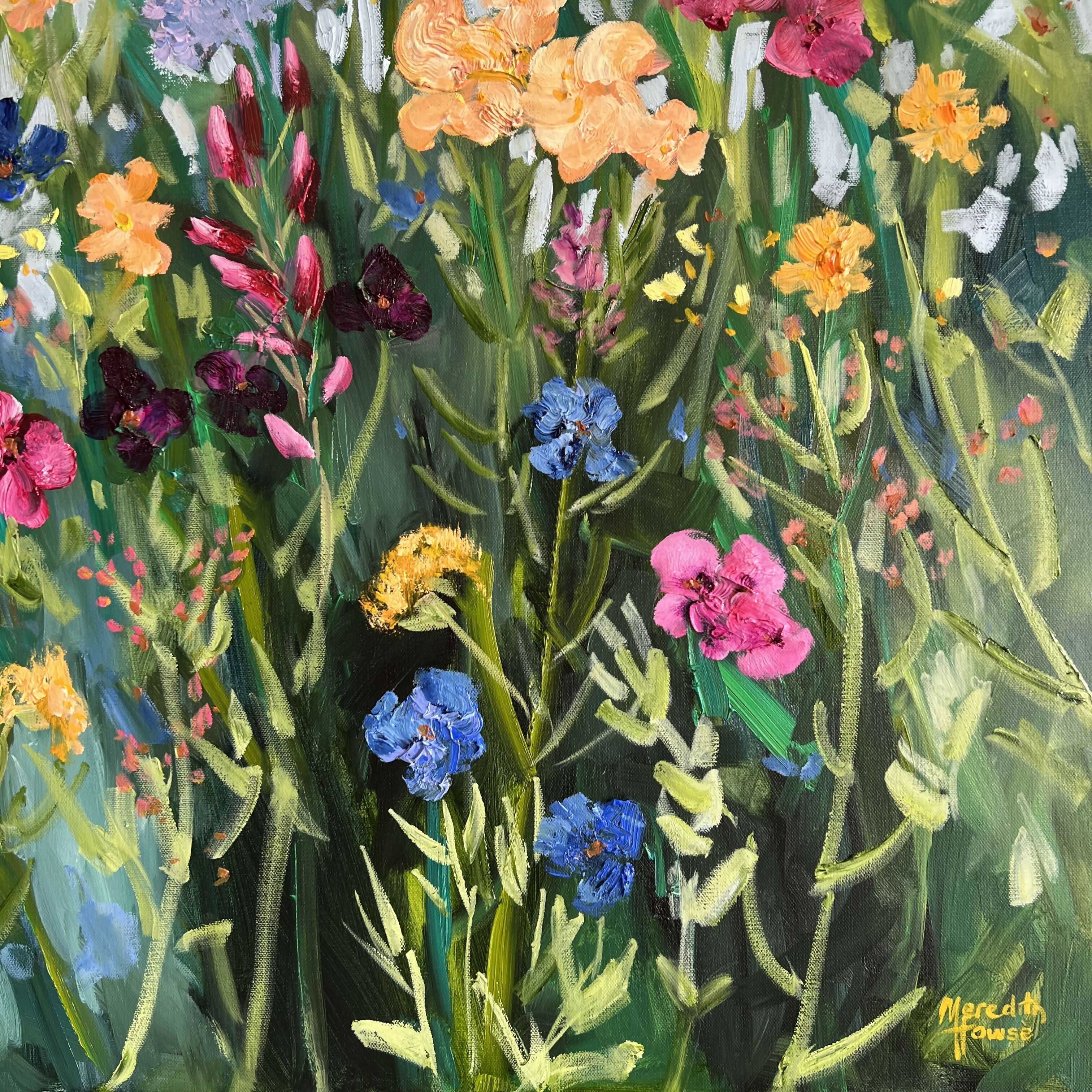 Colourful Spring, Original Hand-Painted Canvas By Meredith Howse