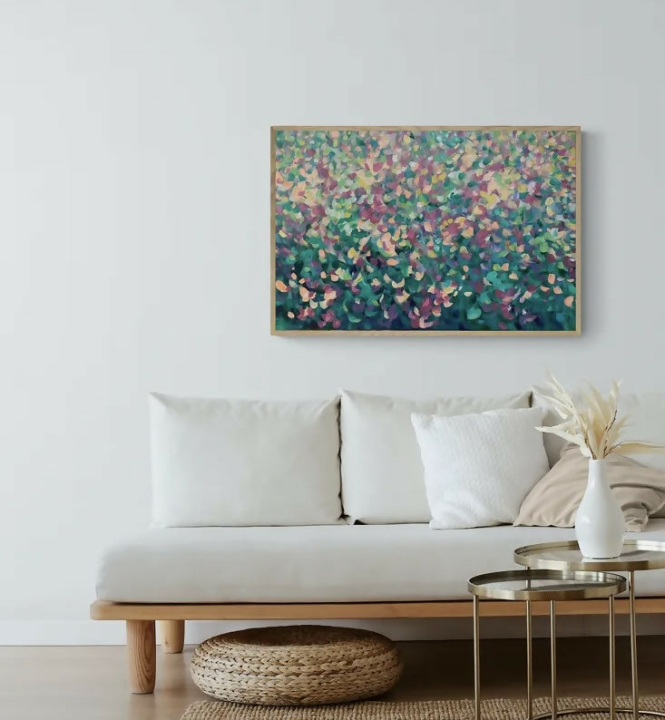 Petals on Petals, Original Hand-Painted Canvas By Katherine Spiller