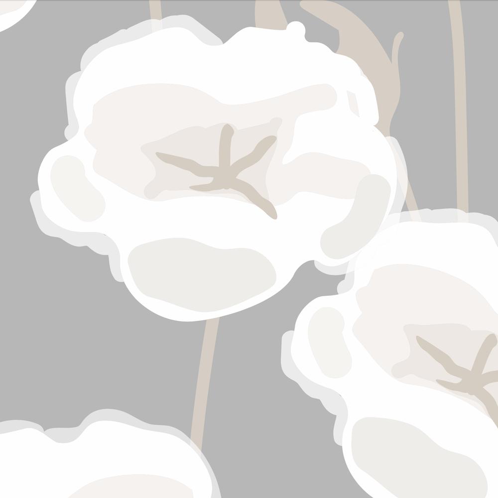 White Blooms on Grey-wallpaper-eco-friendly-easy-removal-GIOIA-WALL-ART