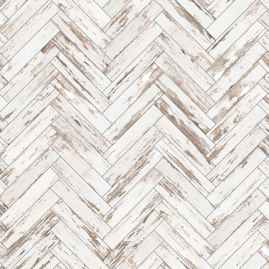 Whitewash Wood Subway Wallpaper