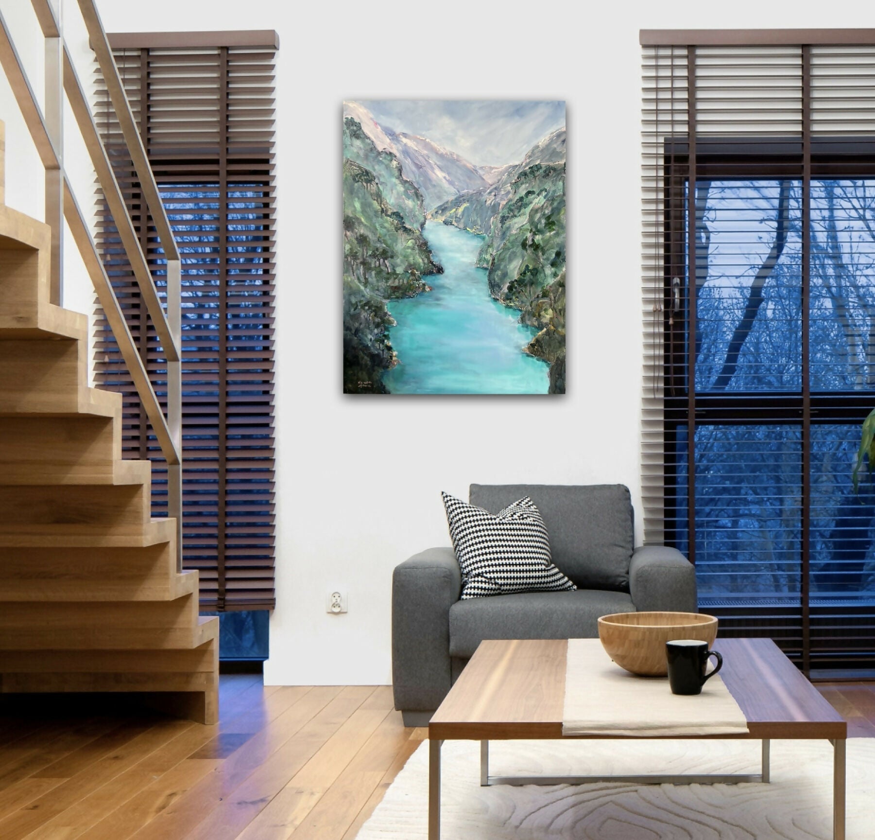 Queenstown Kawarau, Original Hand-Painted Canvas By Meredith Howse