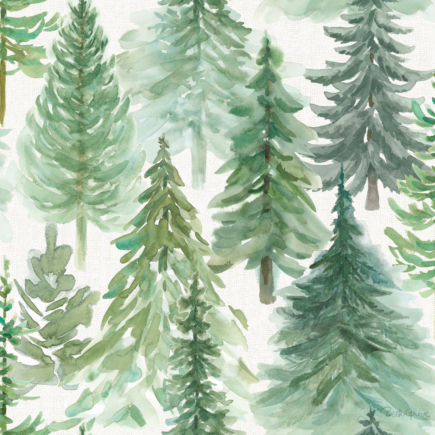 Wooded Winter Pattern I, Wallpaper