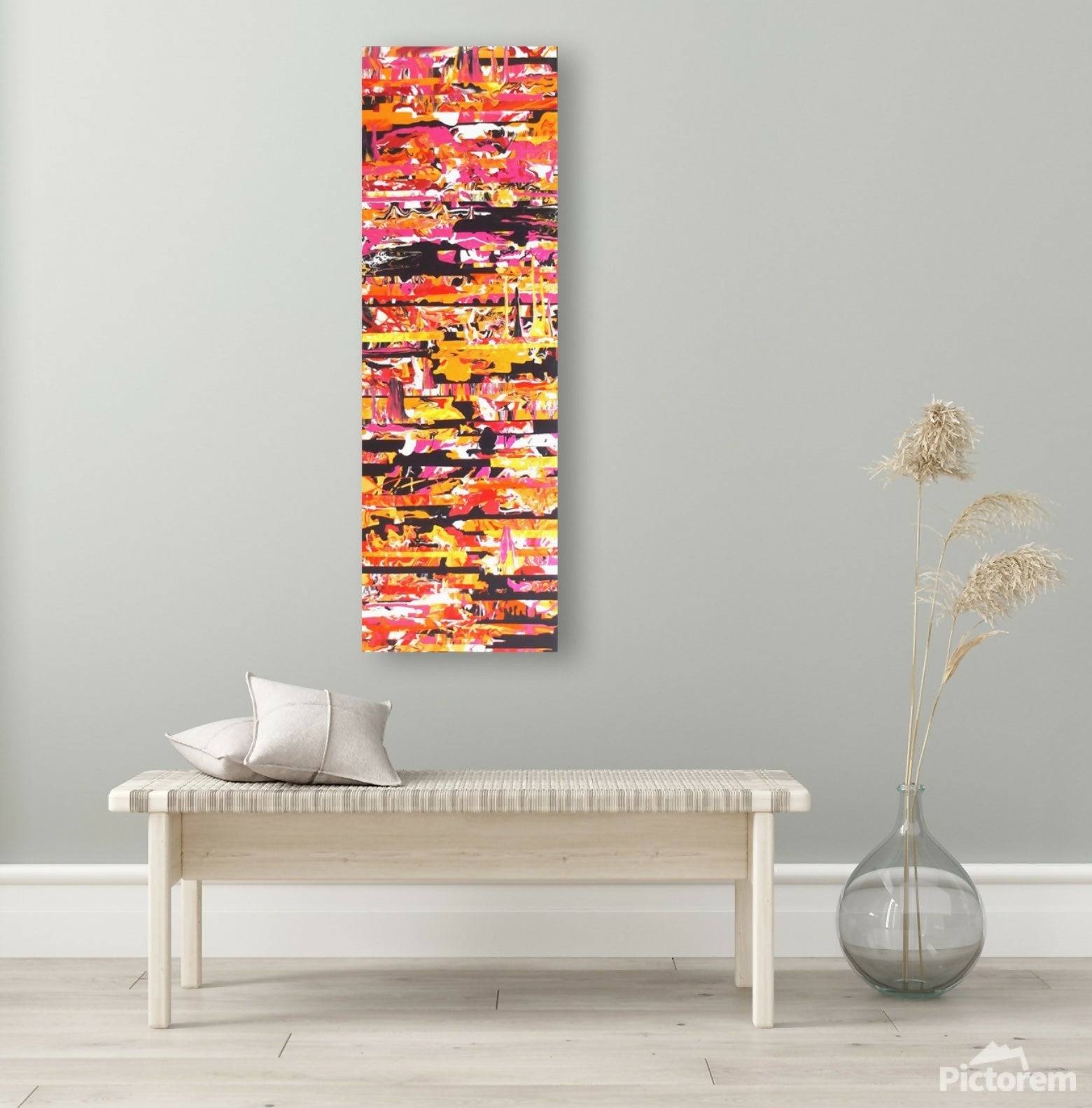 Sunset, Fragments Series, Original Hand-Painted Canvas By Julee Latimer