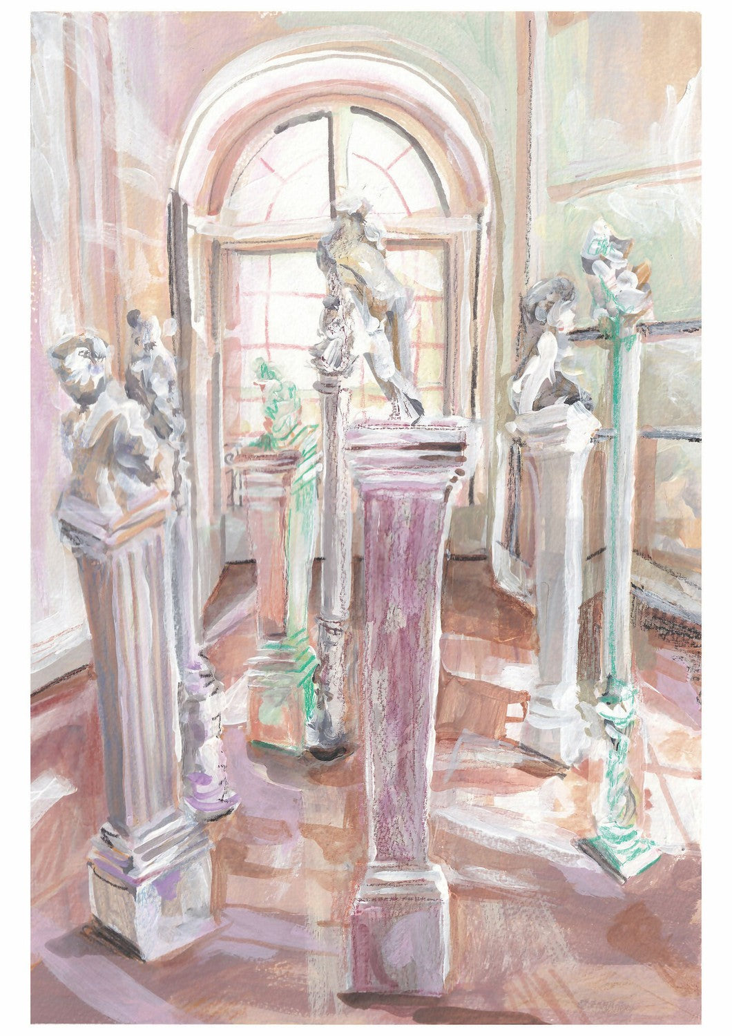 Musee Rodin I, Original Artwork By Alice Kwan