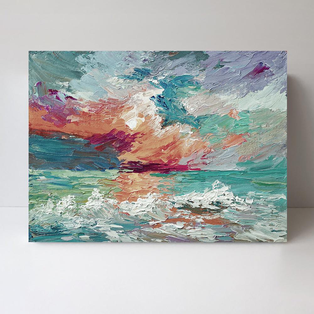 A Perfect Storm, Hand-painted Canvas-Framed-Canvas-Print-Poster-Gioia Wall Art