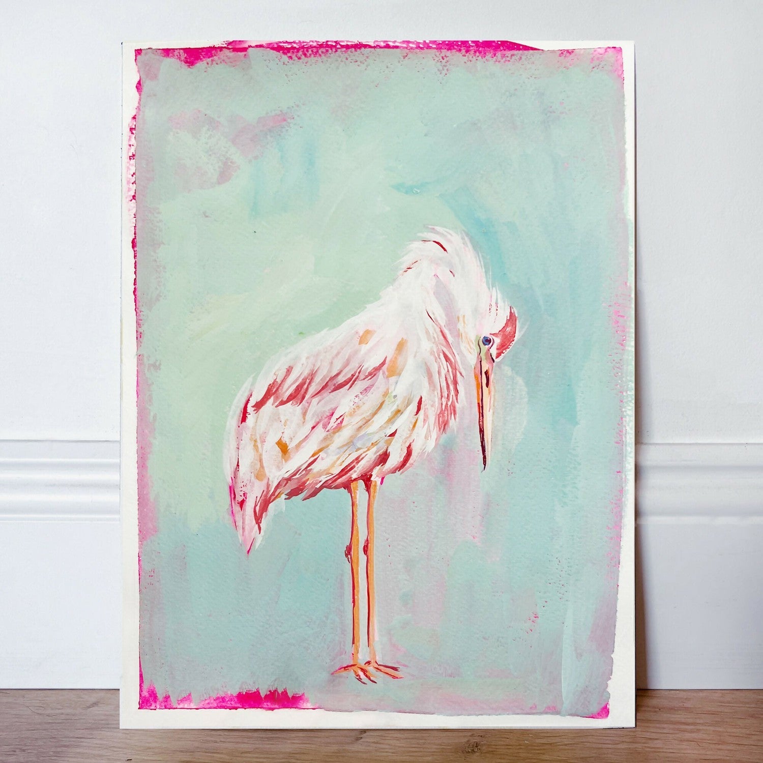 Graceful Blush, Original Hand-Painted Canvas By Lucrecia Caporale