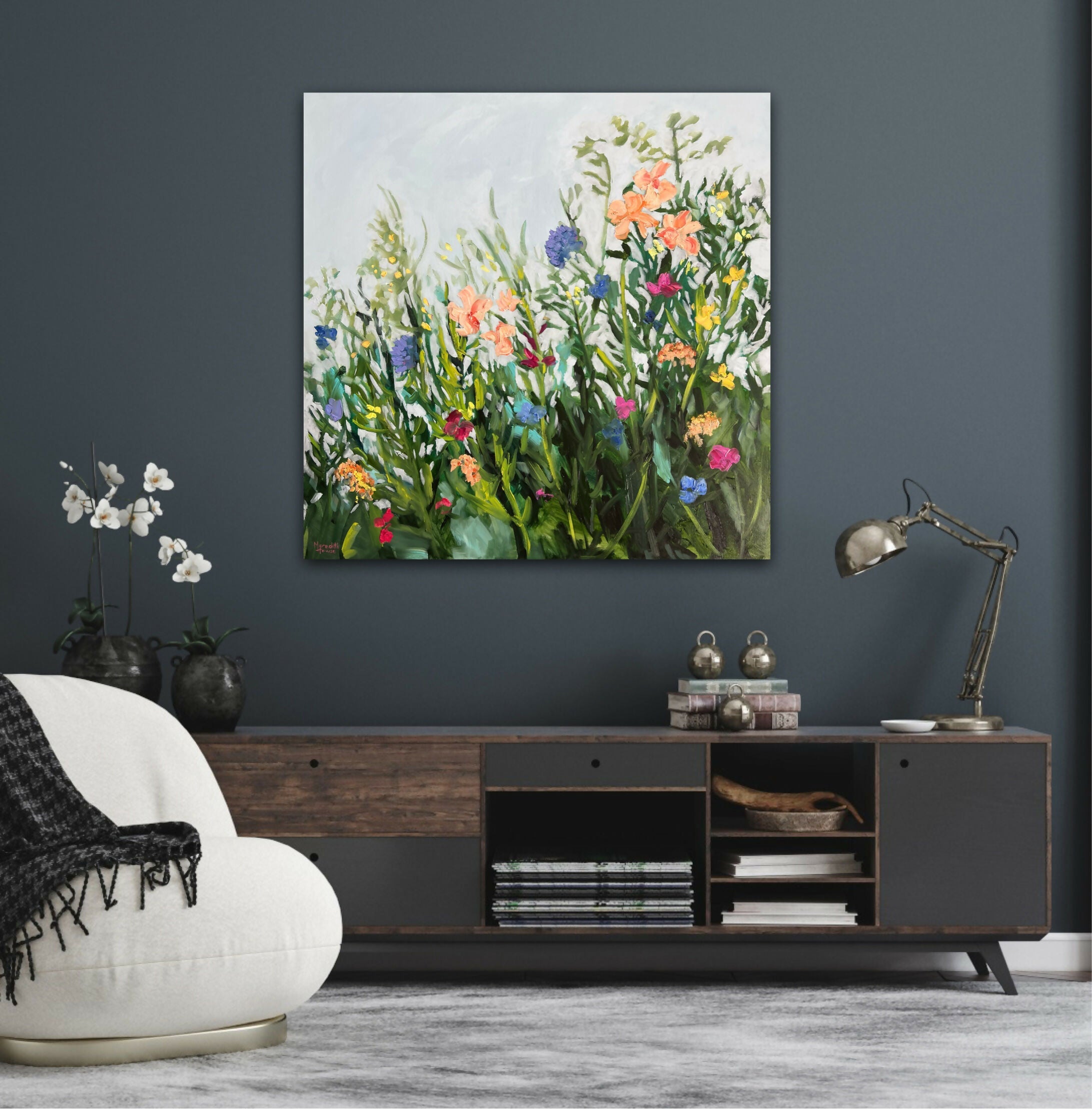 Floriade, Original Hand-Painted Canvas By Meredith Howse