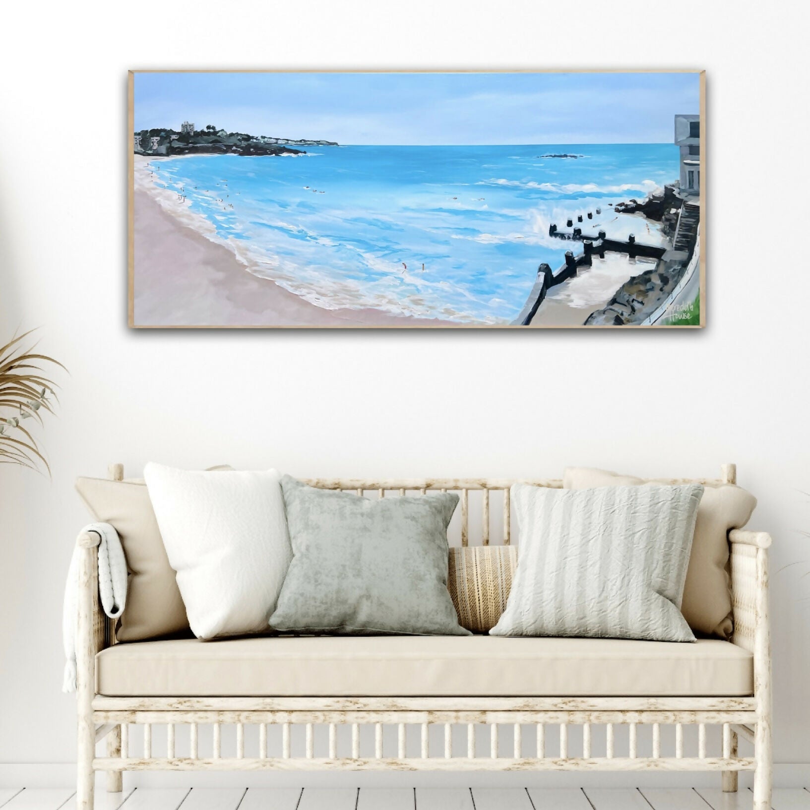 Coogee Beach, Original Hand-Painted Canvas By Meredith Howse