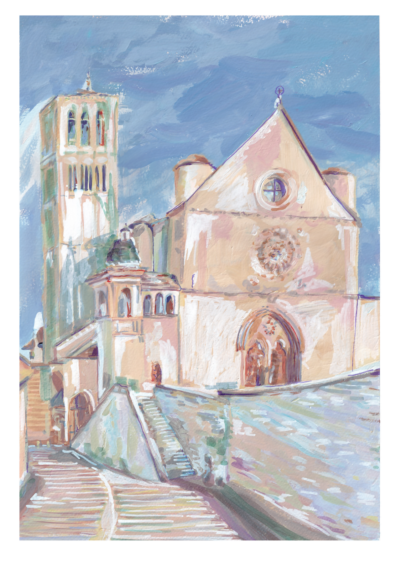 Assisi, Original Artwork By Alice Kwan