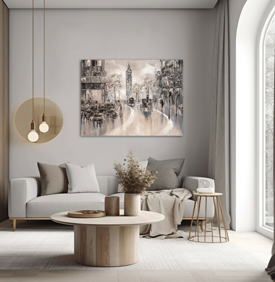 Timeless Scent, London, Original Hand-Painted Canvas By Isabella Karolewicz