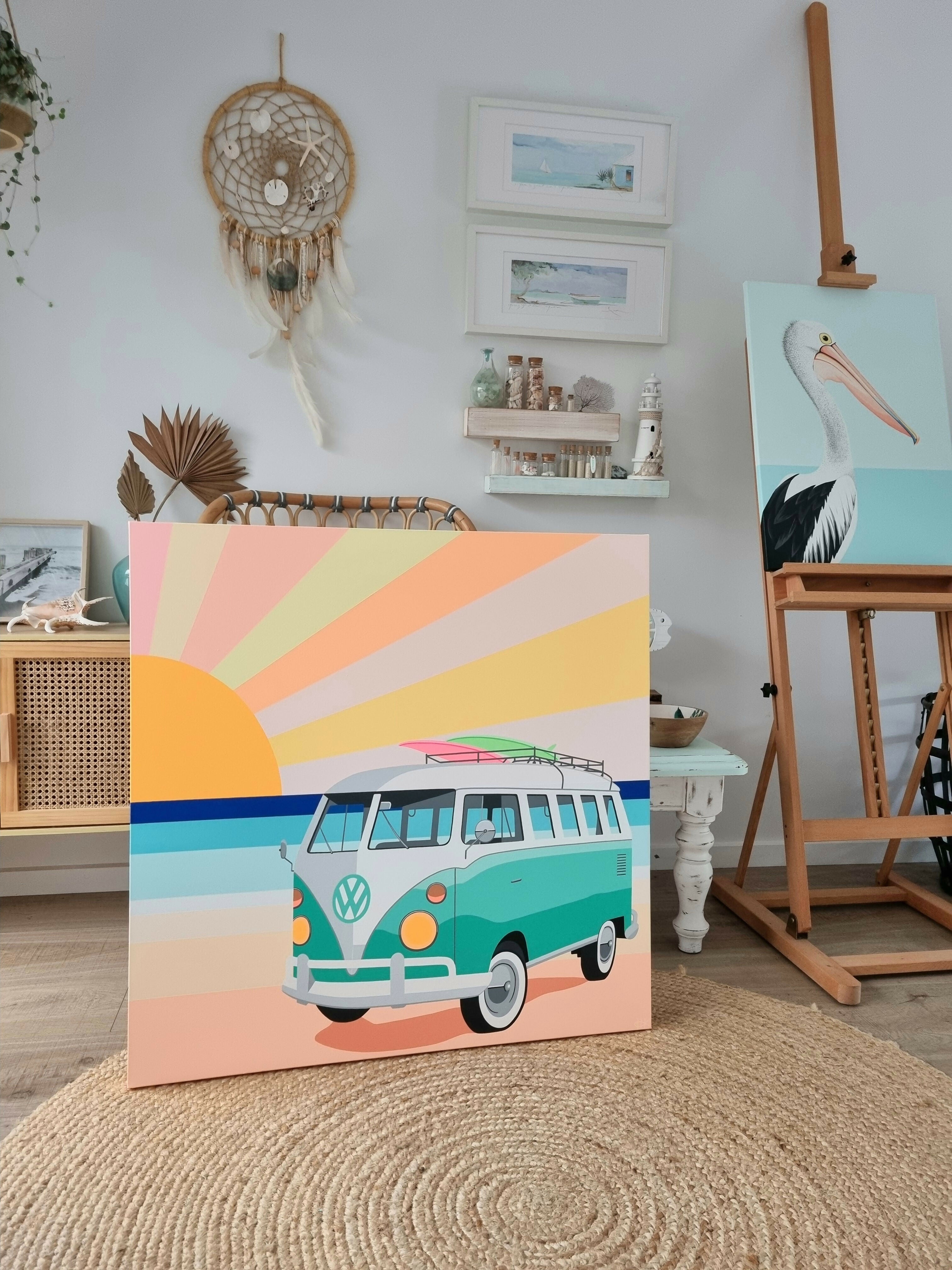 Summer Cruisin' #3,  Original Hand-Painted Canvas By Michelle Jirsensky